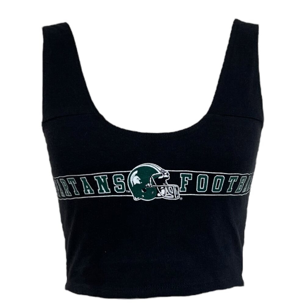 Michigan State University Spartans Football Cropped T-Shirt Tank (XS/S)
